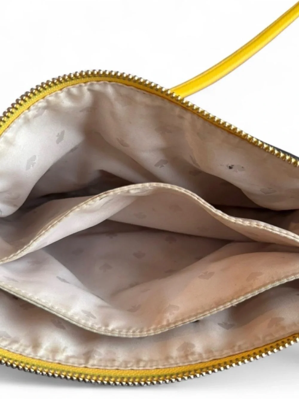 kate spade Yellow Pebbled Leather Adjustable Crossbody